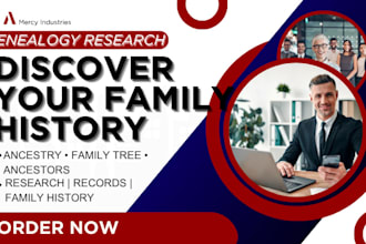 do genealogy research, ancestry research and build your family tree