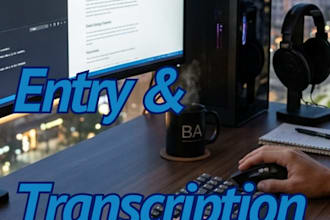 do accurate data entry and spanish transcription
