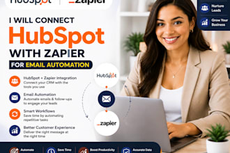 connect hubspot zapier integration email automation CRM workflow setup
