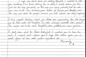 handwrite any text neatly in any preferred format