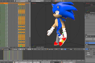create custom sonic characters and 3d models for games