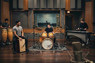 record professional drums, percussion, cajon and vibraphone for your song