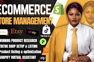 do ecommerce store manager etsy ebay amazon shopify tik tok shop dropshipping