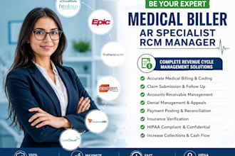 be your expert medical biller, ar specialist, rcm manager