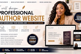 design a professional author website, book author website or ebook website