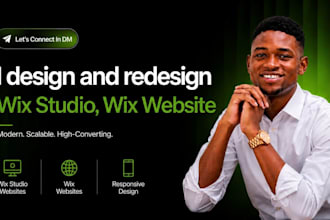 design or redesign wix studio website, wix harmony, wix store and wix SEO