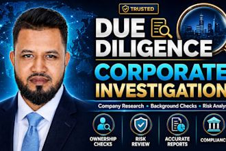 conduct business due diligence and corporate investigation research