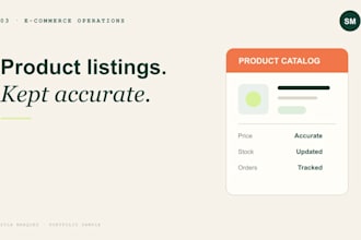 manage shopee and lazada product listings and ecommerce operations
