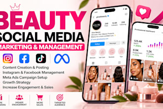 be your beauty social media marketing manager for instagram and facebook