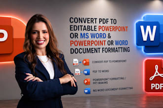 convert PDF to powerpoint, pdf to ppt or ms word editable format