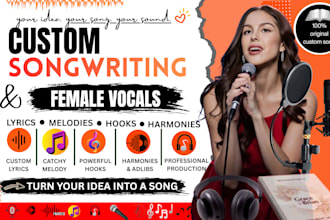 be your female singer songwriter for pop or edm vocals