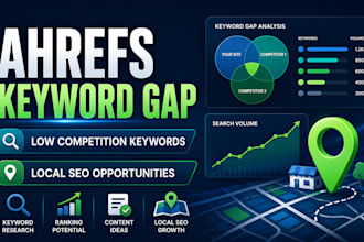 do ahref keyword gap analysis, low competition or content research for local SEO