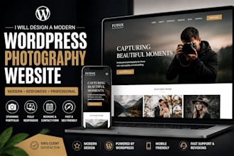 create a modern wordpress photography website