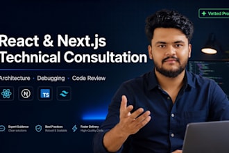 consult on your react or next js website issues and architecture