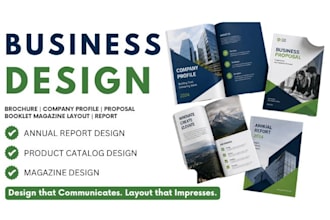 design business brochure company profile proposal booklet magazine layout report