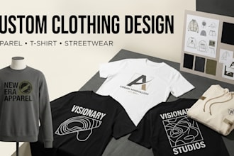 create clothing designs, apparel, t shirt design, streetwear fashion branding
