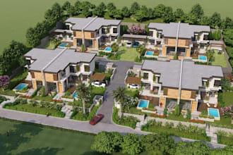 remodel residential building exterior, gated community master plan, landscaping