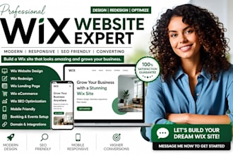design or redesign wix website wix business wix seo landing page developer