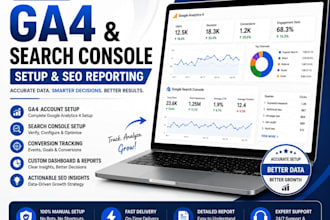 do ga4 and google search console setup and SEO reporting