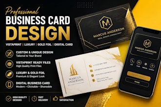 design vistaprint business card, luxury business card, gold foil, digital card