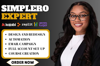 simplero website design redesign and campaign kajabi website design