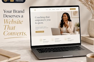 build a stunning wordpress brand website for female coaches, women business