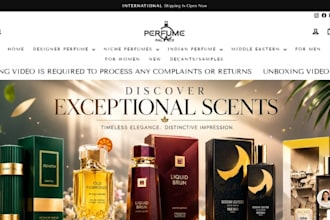 design perfume shopify store fragrance website cologne store wix perfume website