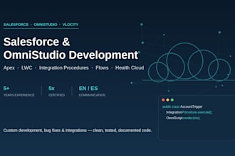 develop salesforce solutions with apex, lwc and omnistudio
