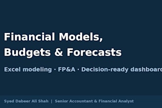 financial model budget and forecast in excel