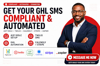 setup gohighlevel twilio a2p 10dlc sms compliance calendly stripe zapier experts
