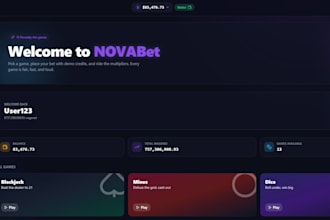 make a rust, csgo and crypto website with custom original games