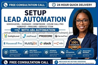 setup jobtread procore servicetitan housecall hubspot gohighlevel slack n8n
