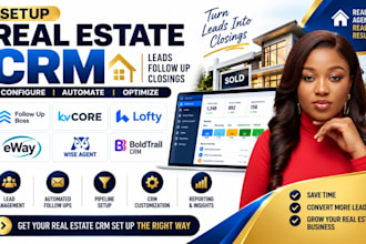 set up real estate crm follow up boss kvcore lofty eway wise agent boldtrail CRM