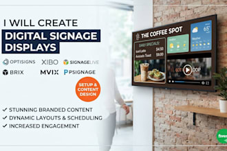create digital signage displays psignage optisigns xibo signagelive brix mvix