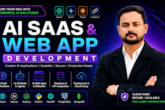 develop ai saas, ai apps, ai website and ai software
