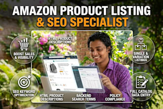 product listing, data entry