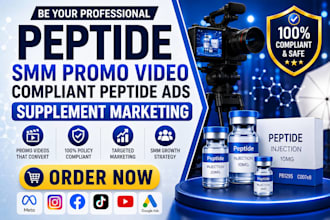 be your peptide smm promo video compliant peptide supplement marketing expert