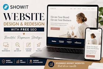 design, redesign a your mordern showit website with free SEO