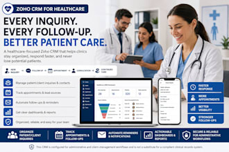 setup zoho CRM for healthcare medical clinics dental and wellness