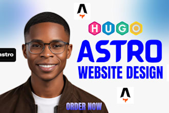 develop a fast, SEO optimized static website with hugo or astro js react js