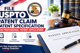 file uspto patent claim patent specification non provisional patent application