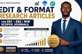 edit and format research articles for eb1 eb2 niw scopus journals