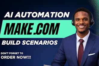 setup make com automation and fix make scenarios,  make com