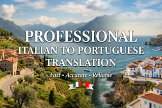 translate italian to portuguese professionally
