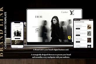 create a luxury custom link in bio