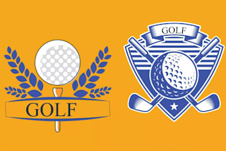 create modern golf logo for your sports, club, or course
