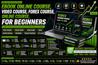 create ebook online course, video course, forex course, online course, beginners