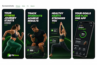 design modern app screenshots for app store and google play store apps