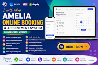 create a professional wordpress booking website with amelia
