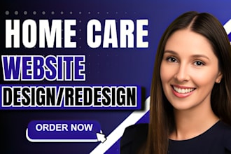 design home care healthcare medical website elderly care landing page for leads